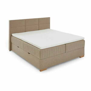 Bézs ágyneműtartós boxspring ágy 160x200 cm Tambo – Meise Möbel kép