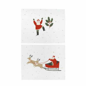 Textil tányéralátét szett karácsonyi mintával, 2 db-os 35x47 cm Happy Santa – Butter Kings kép