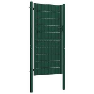 Zöld pvc és acél kerítéskapu 100 x 204 cm kép