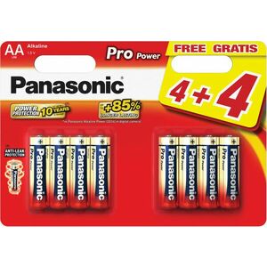 8 elemek PANASONIC AA 1, 5 V kép