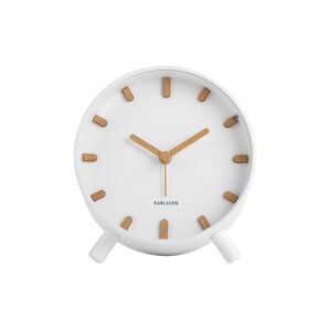 Karlsson 5943WH design ébresztőóra 11 cm, fehér kép