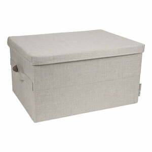 Bézs fedeles textil tárolódoboz 34x45x25 cm Soft Storage – Bigso Box of Sweden kép