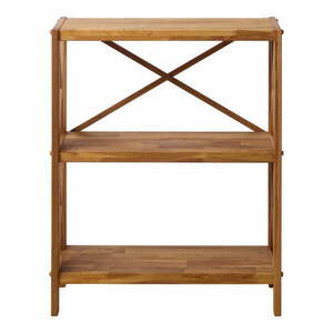 Natúr színű tölgyfa polcos állvány 70x87 cm X-Shelf – Unique Furniture kép