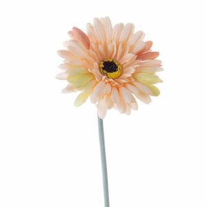 Gerbera selyemvirág szál, magasság: 55cm, virágfej átmérő: 10cm - Barack kép