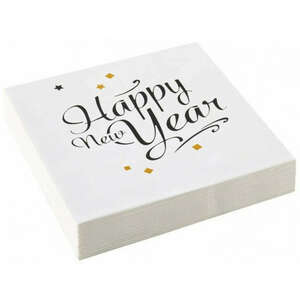 Happy New Year Golden Wishes szalvéta 20 db-os 33x33 cm kép