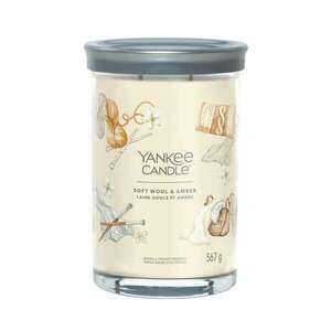 Yankee Candle Signature Soft Wool & Amber Tumbler Illatgyertya 567g (1721005E) kép