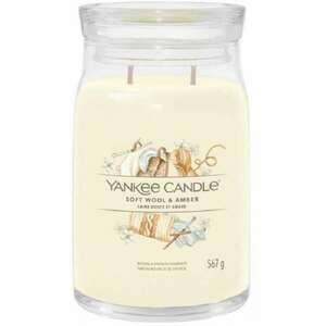 Yankee Candle Signature Soft Wool & Amber Illatgyertya 567g (1721061E) kép