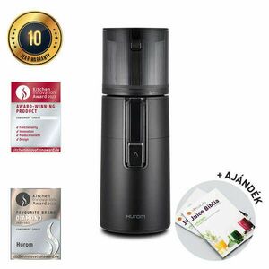 Hurom H400 Slow Juicer (FEKETE) + Juice Biblia kép