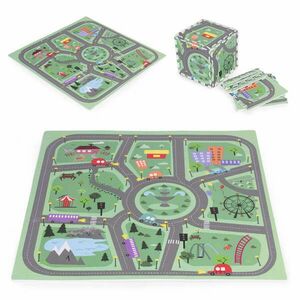 Nagy eva habszőnyeg gyerekeknek városi 90.5x90.5 cm 21 db ecotoys kép