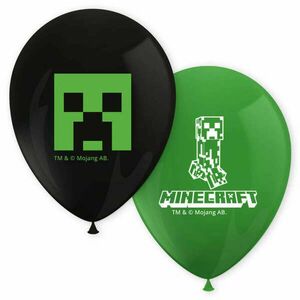 Minecraft Green léggömb, lufi 8 db-os kép