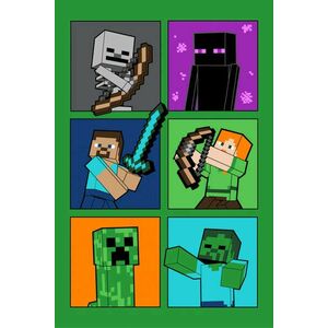 Minecraft Fight Badges szuper puha polár takaró 100*150cm kép