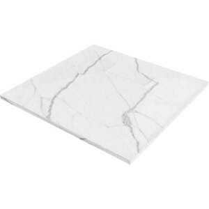 HD Marco White Marble 90x90 SMC kompozit slim szögletes kőhatású zuhanytálca, 2, 6 cm magas, szifonnal kép