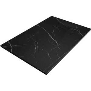 HD Marco Black Marble 120x90 SMC kompozit slim szögletes kőhatású zuhanytálca, 2, 6 cm magas, szifon nélkül kép