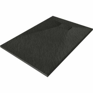 HD Marco Black 100x80 SMC kompozit magasított szögletes kőhatású zuhanytálca, 12 cm magas, szifon nélkül kép