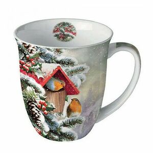 AMB.38419100 House with robins porcelánbögre 0, 4l kép