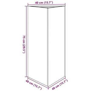 vidaXL 2 db antracit acél háromszög alakú kerti ültető 40x34, 5x70 cm kép