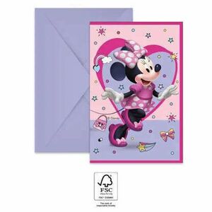 Disney Minnie Junior party meghívó 6 db-os FSC kép