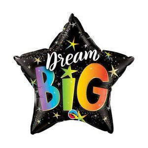 Dream Big Rainbow, Csillag fólia lufi 46 cm kép