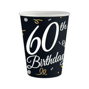 Happy Birthday 60 B&C papír pohár 6 db-os 200 ml kép