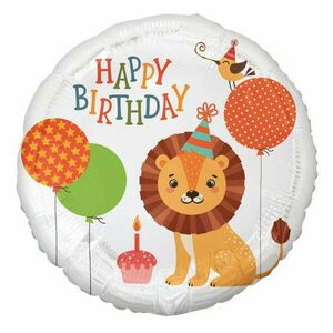 Oroszlán Happy Birthday Lion fólia lufi 36 cm kép