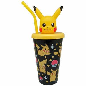 Pokémon Pikachu műanyag 3D szívószálas pohár 443 ml kép