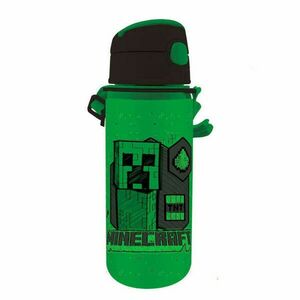 Minecraft Green alumínium kulacs akasztóval 600 ml kép