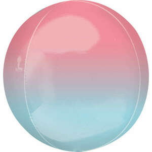 Ombré Pink and Blue Gömb Fólia lufi 40 cm kép