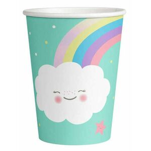 Szivárvány és Felhő Rainbow and Cloud papír pohár 8 db-os 250 ml kép