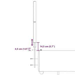 vidaXL világosszürke szövet rugós ágy matraccal 120 x 190 cm kép