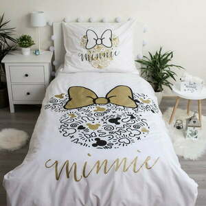 Egyszemélyes pamut gyerek ágyneműhuzat 140x200 cm Minnie Gold – Jerry Fabrics kép