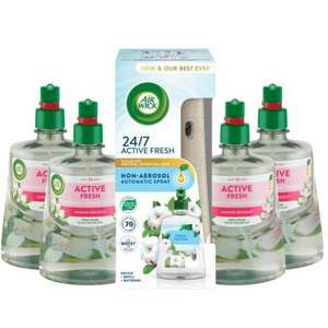 Air Wick 24/7 Active Fresh Jázmin csokor Utántöltő automata légfrissítő készülékhez 4x228ml + Ajándék Active Fresh Automata légfrissítő készülék kép