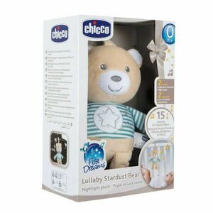 Chicco Lullaby Stardust Bear zenélő-fénylő altató plüssmackó kép