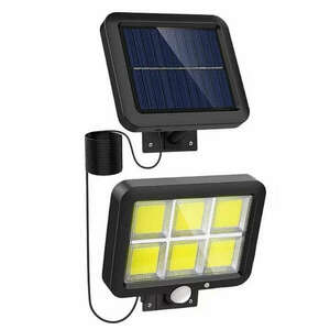 Napelemes lámpa 120 COB Welora® LED, 30 W teljesítmény, levehető panel, 5 m-es kábel, fény-/mozgásérzékelő, 3 világítási mód, 1200 mAh-s akkumulátor, A osztály, IP67 vízálló, prémium minőség, kép