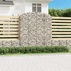 vidaXL íves horganyzott vas gabion kosár 200x30x220/240 cm kép