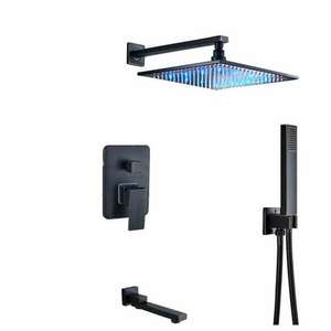 Zuhanycsap szett, Blackswan, M73.52 LED típus, antik fekete modell, 30 cm kép