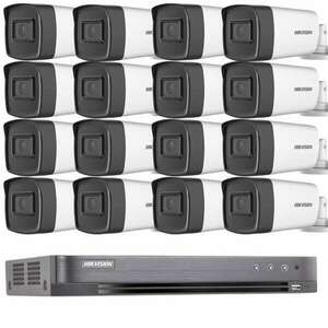 Felügyeleti készlet 16 kamera 2MP Full HD külső IR80m ARRAY EXIR + DVR 16 csatornás videó / 1 csatornás hang, 1080P + mikrofon 100m² kép