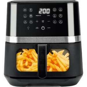 Brock DAF 6501G, Air fryer, 1800 W, 6, 5L, 12 program, Ablakos, Digitális, Fekete, Forrólevegős sütő kép