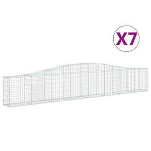 7 db íves horganyzott vas gabion kosár 400x30x60/80 cm kép