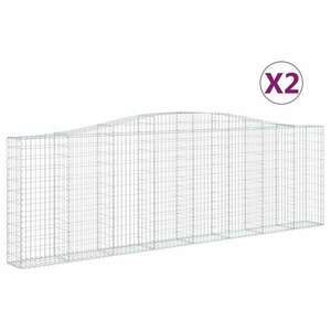 2 db íves horganyzott vas gabion kosár 400x30x120/140 cm kép