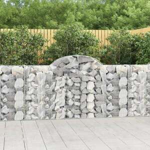 vidaXL 30 db íves horganyzott vas gabion kosár 200x30x100/120 cm kép