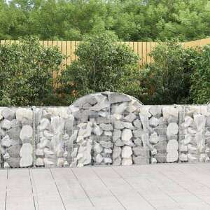 vidaXL 20 db íves horganyzott vas gabion kosár 200x30x80/100 cm kép