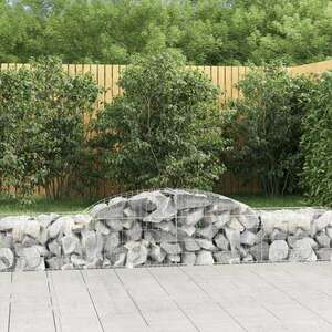 vidaXL 17 db íves horganyzott vas gabion kosár 300x50x40/60 cm kép