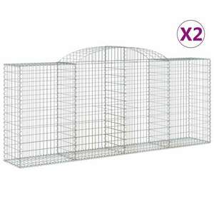 2 db íves horganyzott vas gabion kosár 300x50x120/140 cm kép