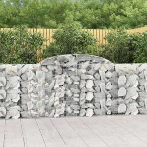 5 db íves horganyzott vas gabion kosár 300 x 30 x 100/120 cm kép