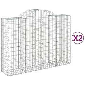 2 db íves horganyzott vas gabion kosár 200x50x140/160 cm kép