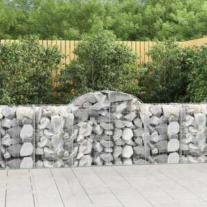 vidaXL 25 db íves horganyzott vas gabion kosár 200x50x80/100 cm kép