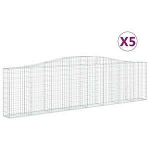 5 db íves horganyzott vas gabion kosár 400x30x100/120 cm kép