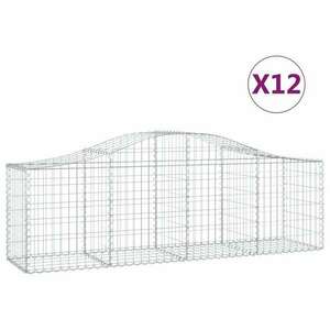 12 db íves horganyzott vas gabion kosár 200x50x60/80 cm kép