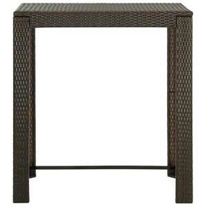 barna polyrattan kerti bárasztal 100 x 60, 5 x 110, 5 cm kép