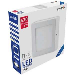 Avide LED Beépíthető Négyzetes Mennyezeti Lámpa ALU 6W CW 6400K kép